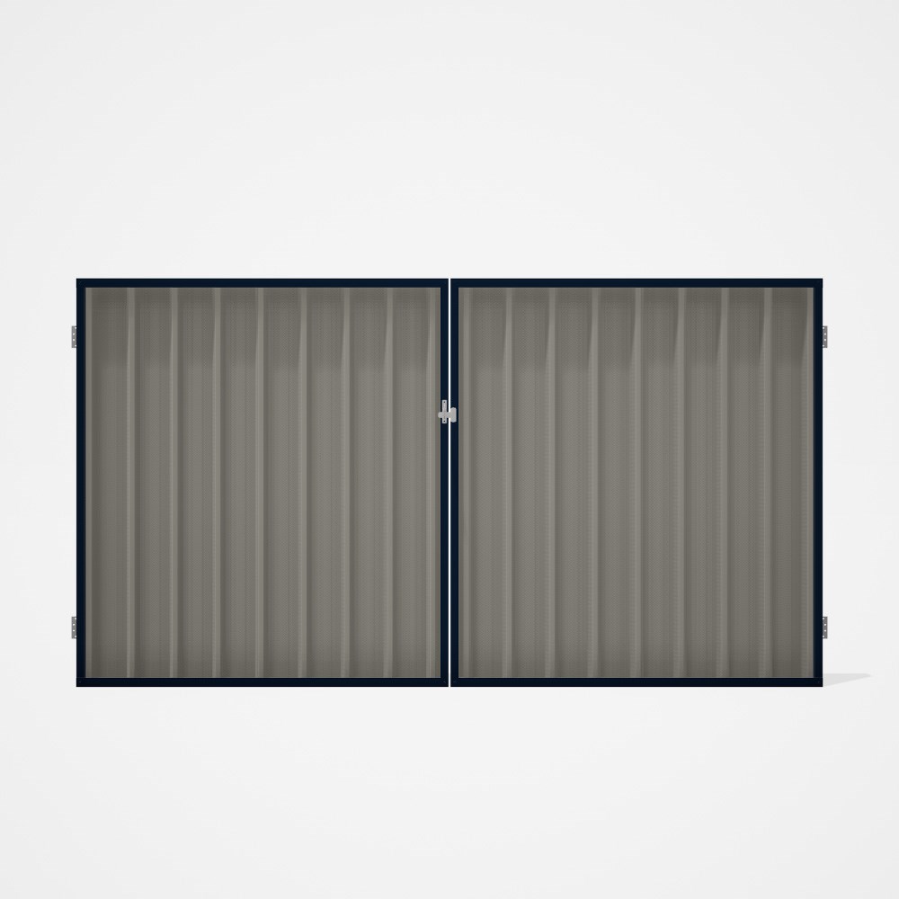 Good Neighbour® Superdek® Double Gate Standard .32 BMT 1.8m High Sheet: Birch, Frame: Mountain Blue