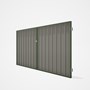 Good Neighbour® Superdek® Double Gate Standard .32 BMT 1.8m High Sheet: Birch, Frame: Mist Green