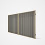 Good Neighbour® Superdek® Double Gate Standard .32 BMT 1.8m High Sheet: Birch, Frame: Primrose