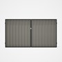 Good Neighbour® Superdek® Double Gate Standard .32 BMT 1.8m High Sheet: Birch, Frame: Slate Grey