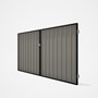 Good Neighbour® Superdek® Double Gate Standard .32 BMT 1.8m High Sheet: Birch, Frame: Slate Grey