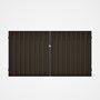 Good Neighbour® Superdek® Double Gate Standard .32 BMT 1.8m High Sheet: Banyan Brown, Frame: Ebony