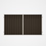 Good Neighbour® Superdek® Double Gate Standard .32 BMT 1.8m High Sheet: Banyan Brown, Frame: Off Whi