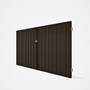 Good Neighbour® Superdek® Double Gate Standard .32 BMT 1.8m High Sheet: Banyan Brown, Frame: Slate G