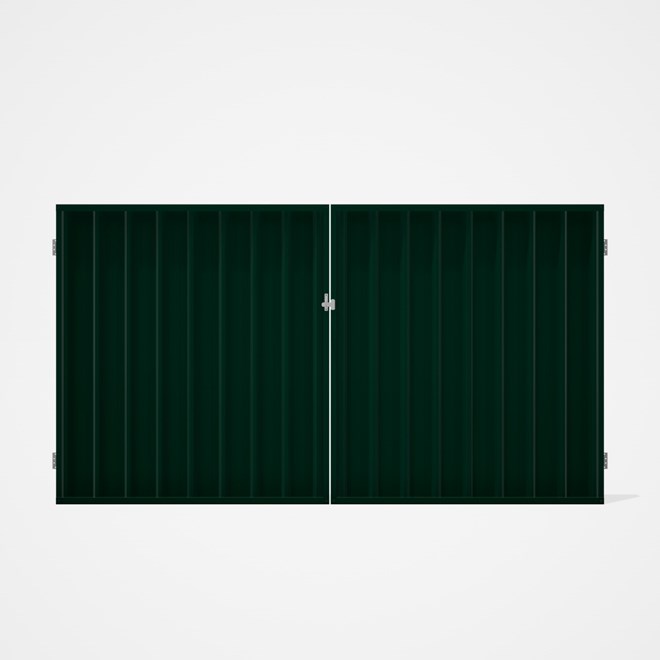 Good Neighbour® Superdek® Double Gate Standard .32 BMT 1.8m High Sheet: Caulfield Green, Frame: Caul
