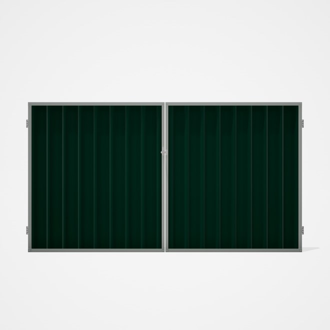 Good Neighbour® Superdek® Double Gate Standard .32 BMT 1.8m High Sheet: Caulfield Green, Frame: Gull