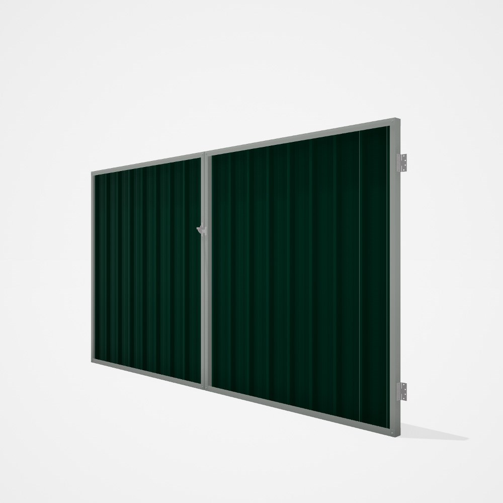 Good Neighbour® Superdek® Double Gate Standard .32 BMT 1.8m High Sheet: Caulfield Green, Frame: Gull