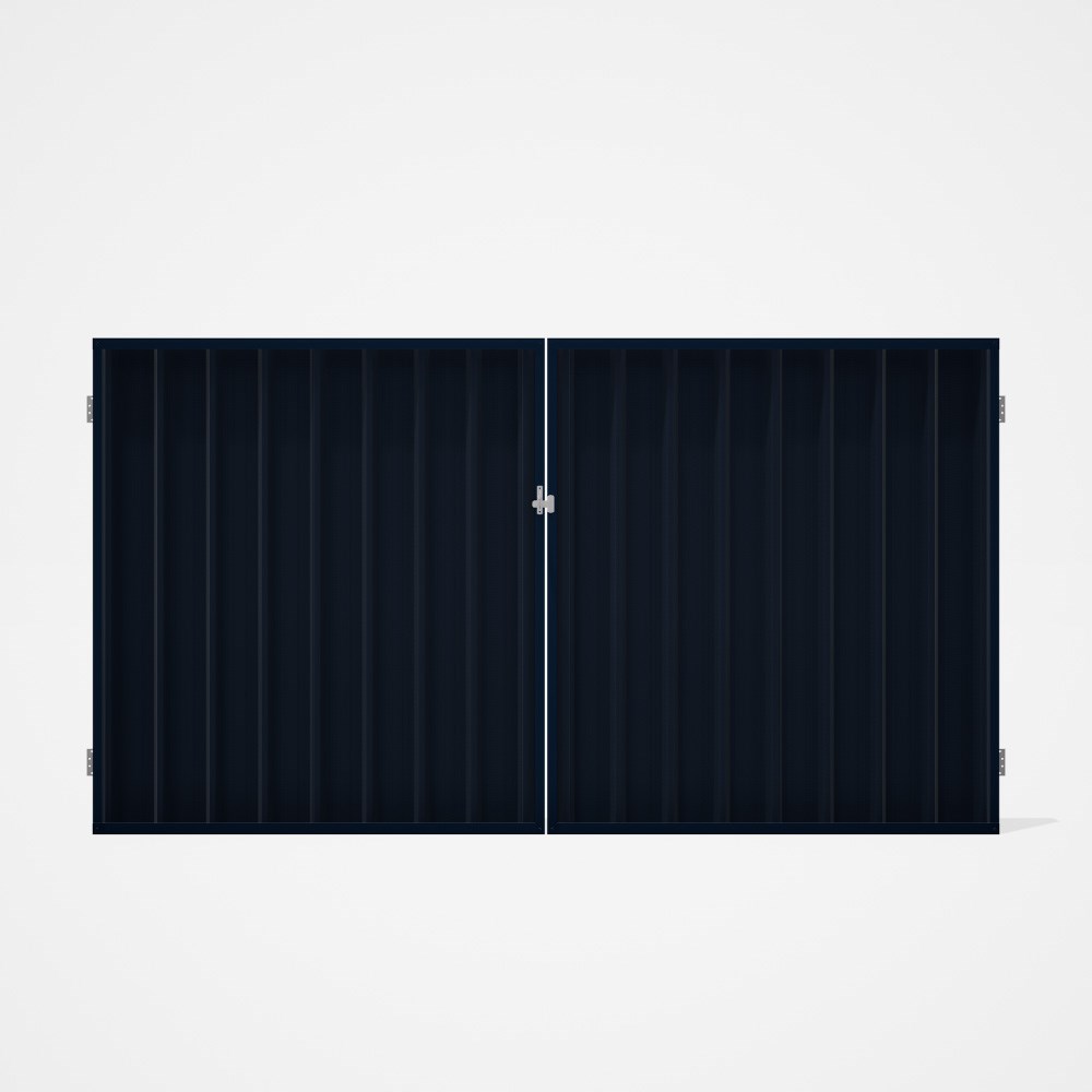Good Neighbour® Superdek® Double Gate Standard .32 BMT 1.8m High Sheet: Dark Stone, Frame: Mountain 