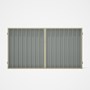 Good Neighbour® Superdek® Double Gate Standard .32 BMT 1.8m High Sheet: Gull Grey, Frame: Primrose
