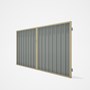 Good Neighbour® Superdek® Double Gate Standard .32 BMT 1.8m High Sheet: Gull Grey, Frame: Primrose