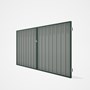 Good Neighbour® Superdek® Double Gate Standard .32 BMT 1.8m High Sheet: Gull Grey, Frame: Rivergum