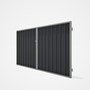 Good Neighbour® Superdek® Double Gate Standard .32 BMT 1.8m High Sheet: Granite, Frame: Gull Grey
