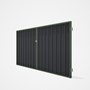 Good Neighbour® Superdek® Double Gate Standard .32 BMT 1.8m High Sheet: Granite, Frame: Mist Green
