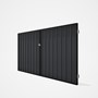 Good Neighbour® Superdek® Double Gate Standard .32 BMT 1.8m High Sheet: Granite, Frame: Slate Grey