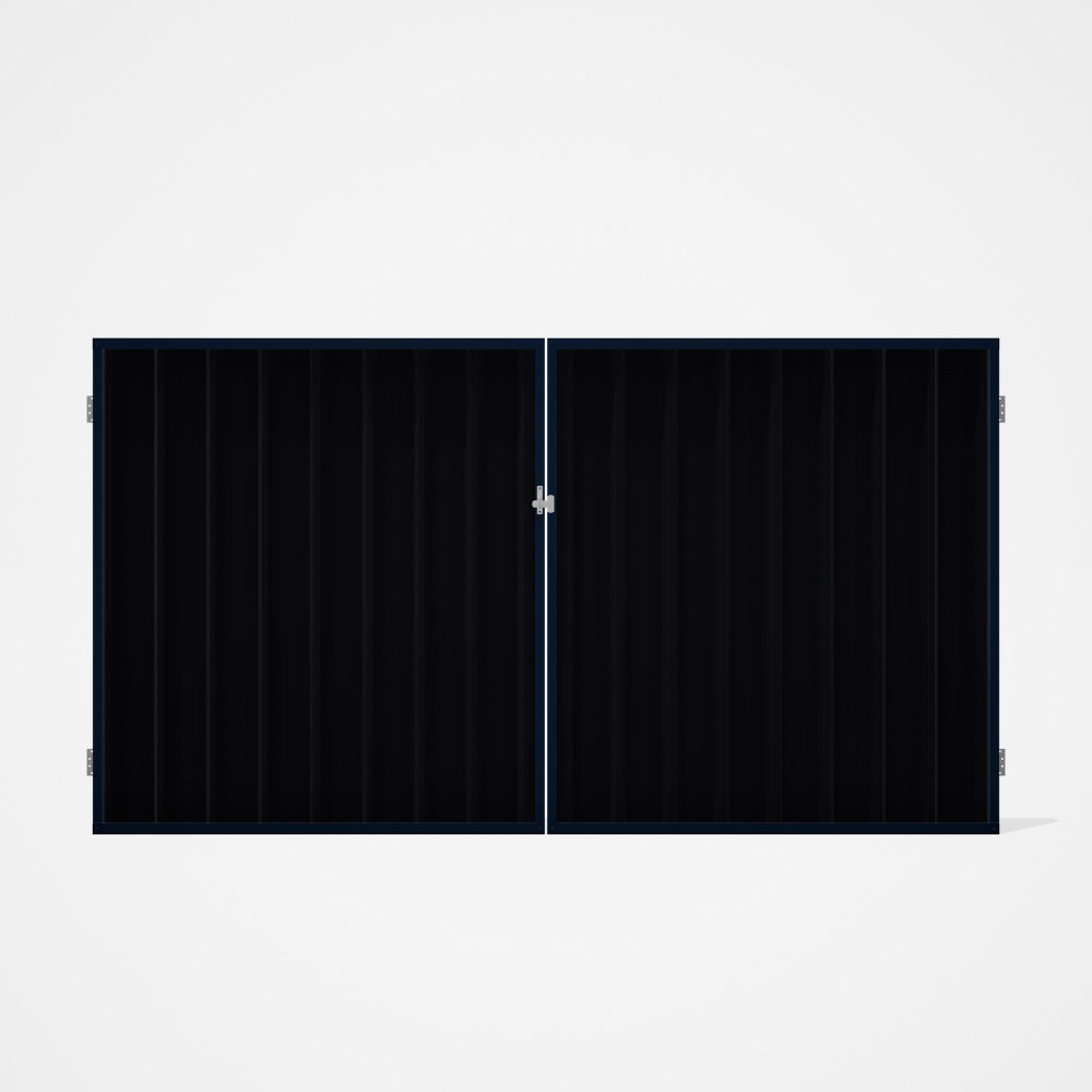 Good Neighbour® Superdek® Double Gate Standard .32 BMT 1.8m High Sheet: Gun Metal Grey, Frame: Mount