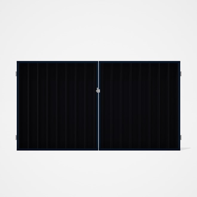 Good Neighbour® Superdek® Double Gate Standard .32 BMT 1.8m High Sheet: Gun Metal Grey, Frame: Mount