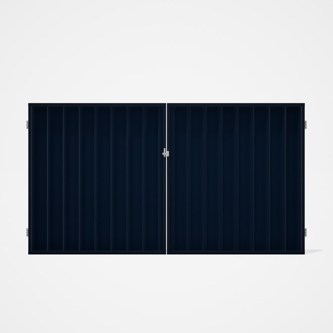 Good Neighbour® Superdek® Double Gate Standard .32 BMT 1.8m High Sheet: Mountain Blue, Frame: Dark S