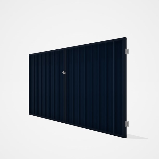 Good Neighbour® Superdek® Double Gate Standard .32 BMT 1.8m High Sheet: Mountain Blue, Frame: Dark S
