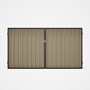 Good Neighbour® Superdek® Double Gate Standard .32 BMT 1.8m High Sheet: Merino, Frame: Ebony