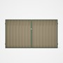 Good Neighbour® Superdek® Double Gate Standard .32 BMT 1.8m High Sheet: Merino, Frame: Mist Green