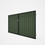 Good Neighbour® Superdek® Double Gate Standard .32 BMT 1.8m High Sheet: Mist Green, Frame: Ebony