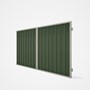 Good Neighbour® Superdek® Double Gate Standard .32 BMT 1.8m High Sheet: Mist Green, Frame: Off White