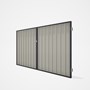 Good Neighbour® Superdek® Double Gate Standard .32 BMT 1.8m High Sheet: Off White, Frame: Granite
