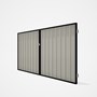 Good Neighbour® Superdek® Double Gate Standard .32 BMT 1.8m High Sheet: Off White, Frame: Gun Metal 