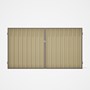 Good Neighbour® Superdek® Double Gate Standard .32 BMT 1.8m High Sheet: Primrose, Frame: Beige