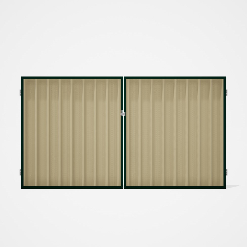 Good Neighbour® Superdek® Double Gate Standard .32 BMT 1.8m High Sheet: Primrose, Frame: Caulfield G
