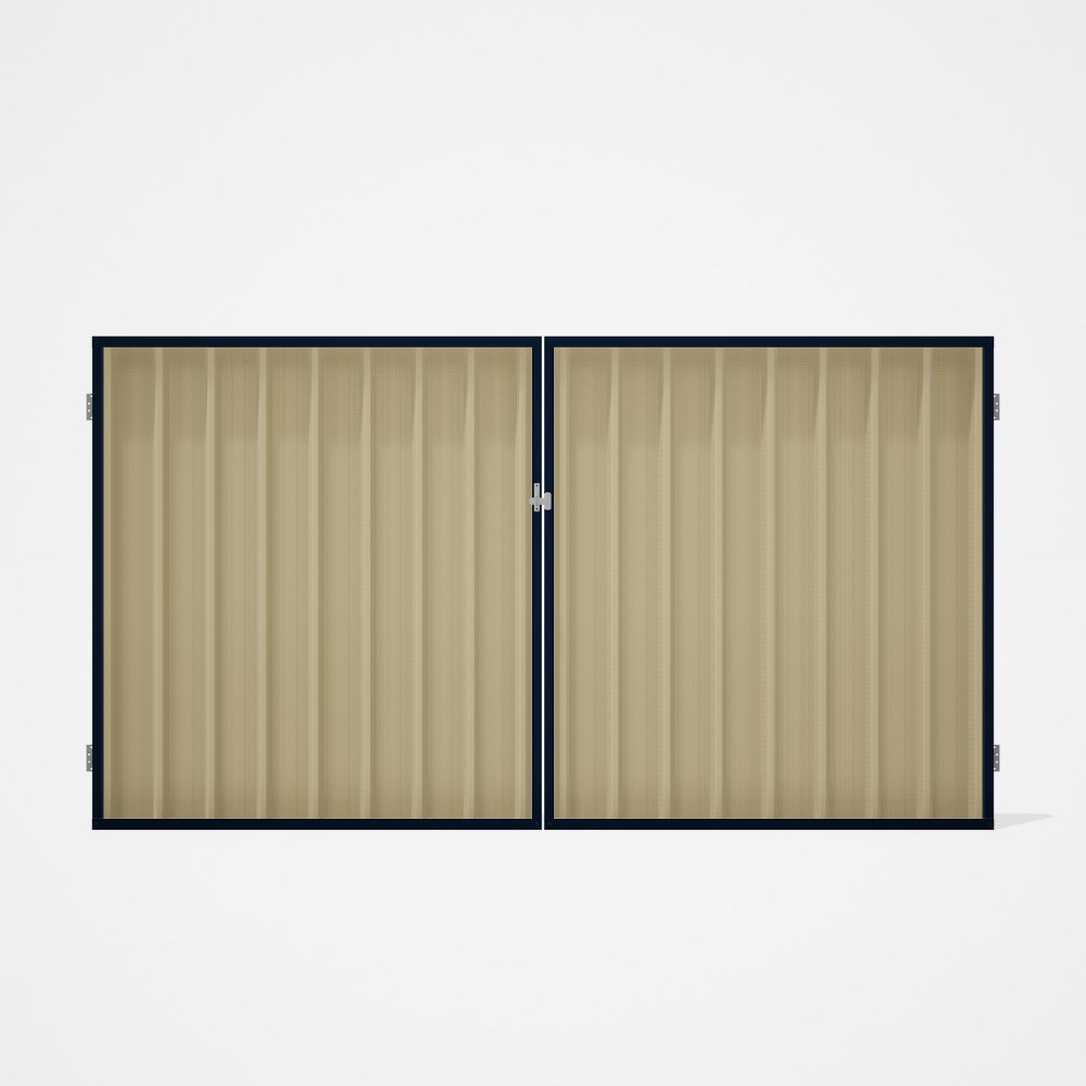Good Neighbour® Superdek® Double Gate Standard .32 BMT 1.8m High Sheet: Primrose, Frame: Mountain Bl