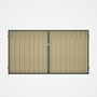 Good Neighbour® Superdek® Double Gate Standard .32 BMT 1.8m High Sheet: Primrose, Frame: Rivergum