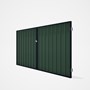 Good Neighbour® Superdek® Double Gate Standard .32 BMT 1.8m High Sheet: Rivergum, Frame: Dark Stone