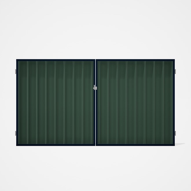 Good Neighbour® Superdek® Double Gate Standard .32 BMT 1.8m High Sheet: Rivergum, Frame: Mountain Bl