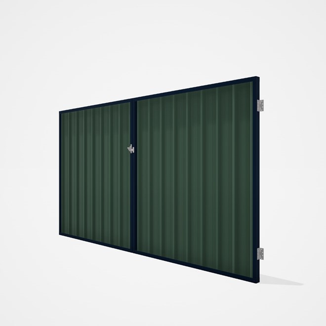 Good Neighbour® Superdek® Double Gate Standard .32 BMT 1.8m High Sheet: Rivergum, Frame: Mountain Bl