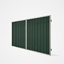 Good Neighbour® Superdek® Double Gate Standard .32 BMT 1.8m High Sheet: Rivergum, Frame: Off White