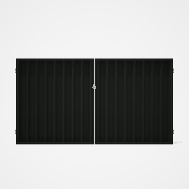 Good Neighbour® Superdek® Double Gate Standard .32 BMT 1.8m High Sheet: Slate Grey, Frame: Slate Gre