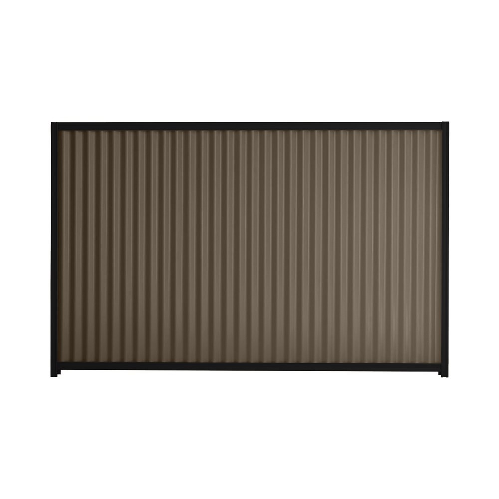 Good Neighbour® CGI 1200mm High Fence Panel Sheet: Banyan Brown, Post/Track: Ebony