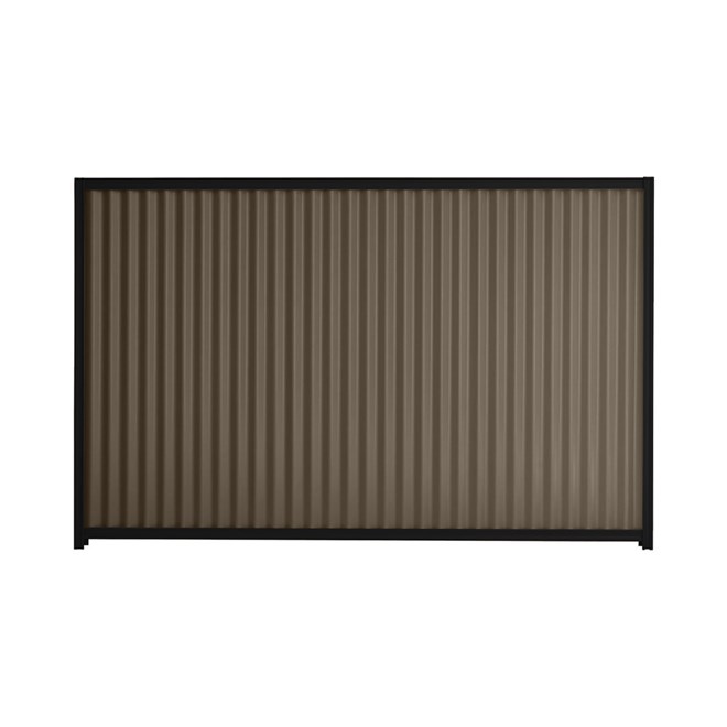 Good Neighbour® CGI 1200mm High Fence Panel Sheet: Banyan Brown, Post/Track: Ebony