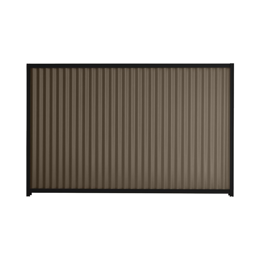 Good Neighbour® CGI 1500mm High Fence Panel Sheet: Banyan Brown, Post/Track: Ebony