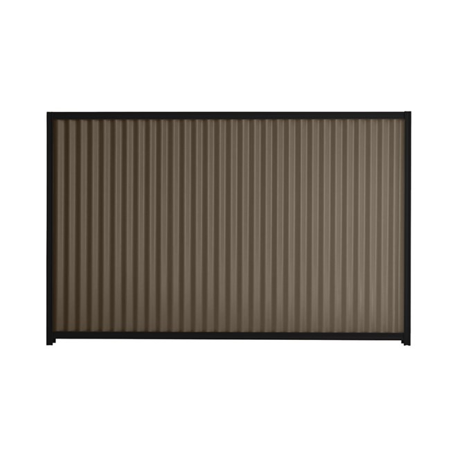 Good Neighbour® CGI 1500mm High Fence Panel Sheet: Banyan Brown, Post/Track: Ebony