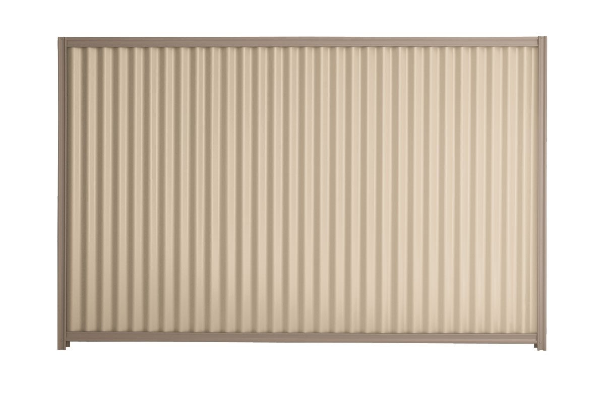 Good Neighbour CGI 1500mm High Fence Panel Sheet: Merino, Post/Track: Beige