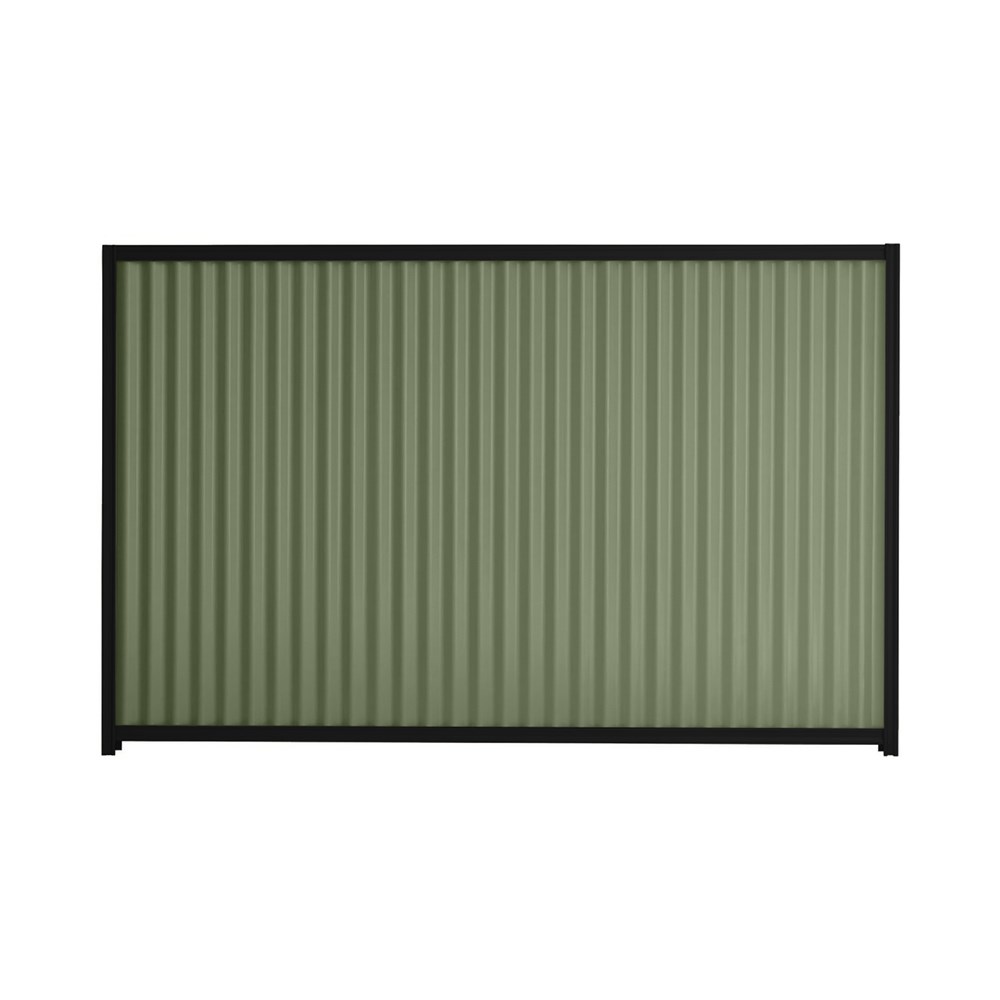 Good Neighbour® CGI 1500mm High Fence Panel Sheet: Mist Green, Post/Track: Ebony