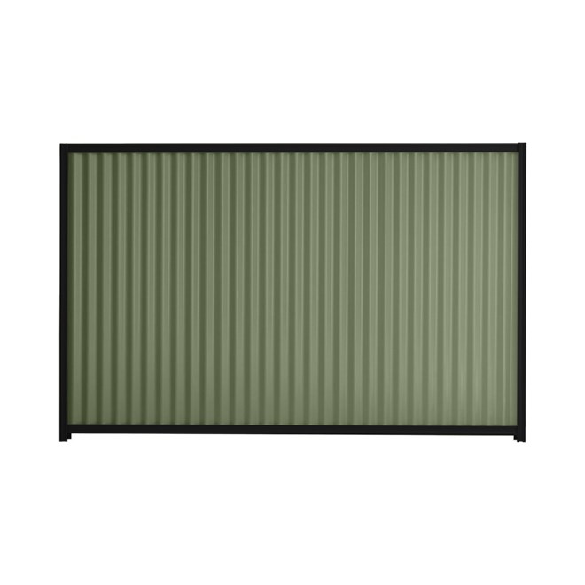 Good Neighbour® CGI 1500mm High Fence Panel Sheet: Mist Green, Post/Track: Ebony