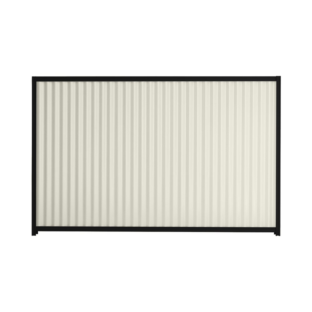 Good Neighbour® CGI 1500mm High Fence Panel Sheet: Off White, Post/Track: Ebony