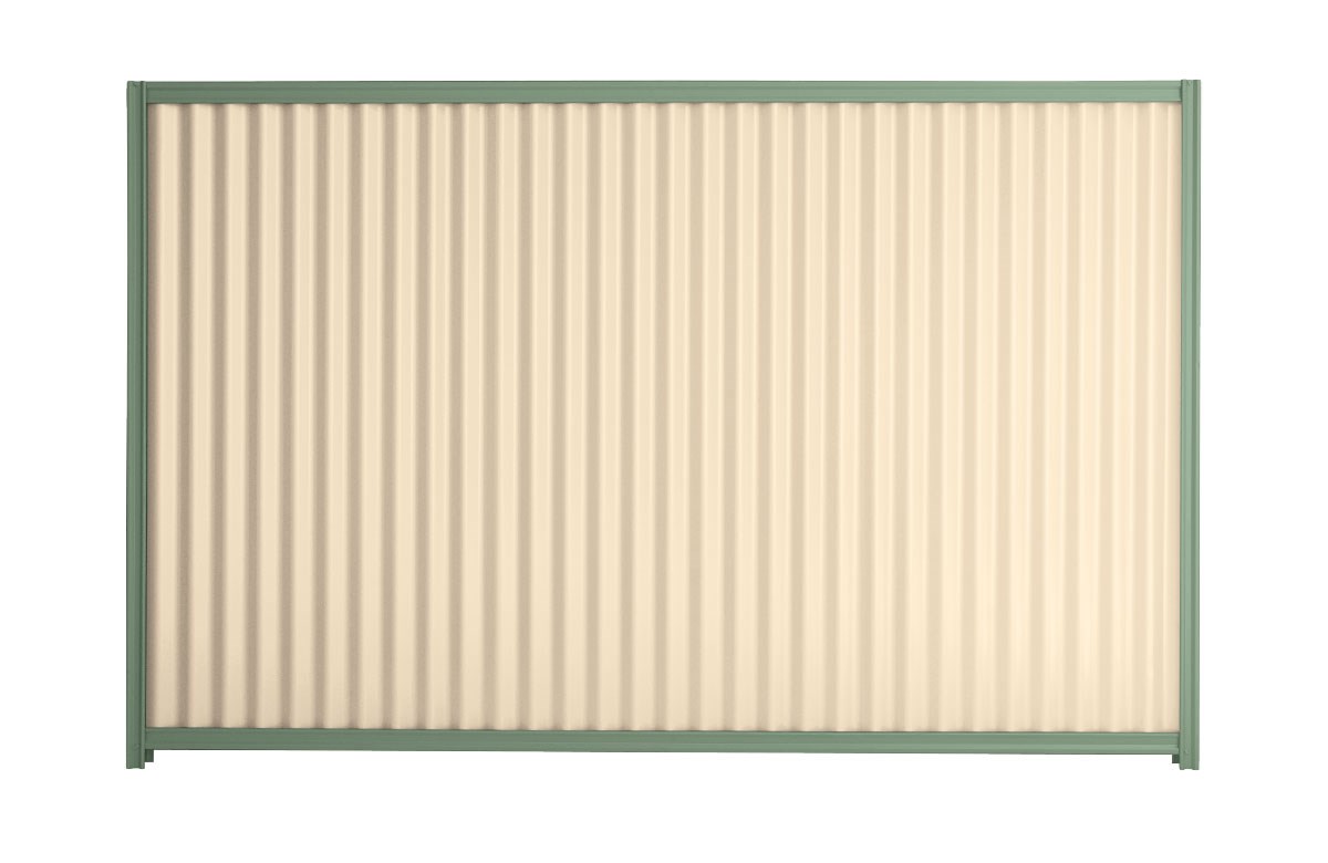 Good Neighbour CGI 1500mm High Fence Panel Sheet: Primrose, Post/Track: Mist Green
