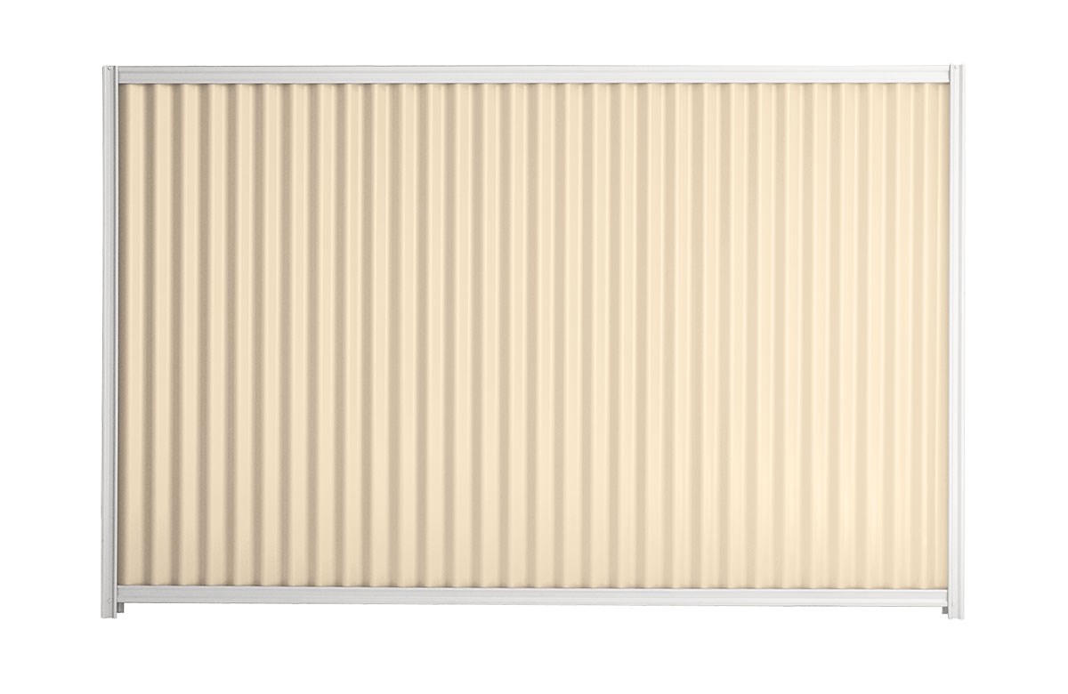 Good Neighbour CGI 1500mm High Fence Panel Sheet: Primrose, Post/Track: Off White