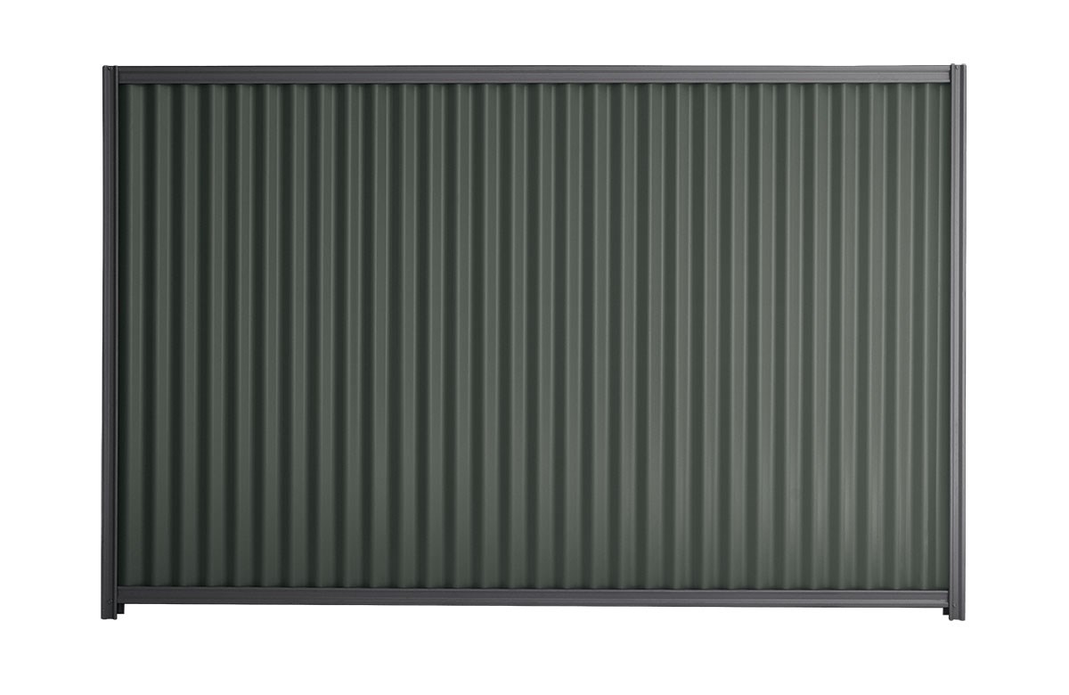 Good Neighbour CGI 1500mm High Fence Panel Sheet: Slate Grey, Post/Track: Gun Metal Grey