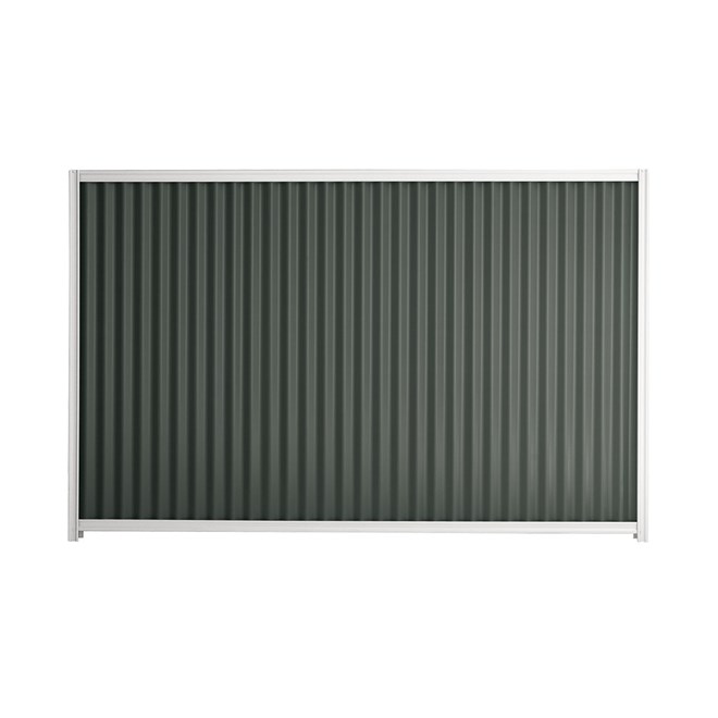 Good Neighbour CGI 1500mm High Fence Panel Sheet: Slate Grey, Post/Track: Off White