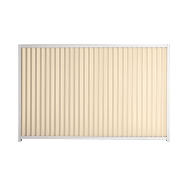 Good Neighbour CGI 1800mm High Fence Panel Sheet: Primrose, Post/Track: Off White
